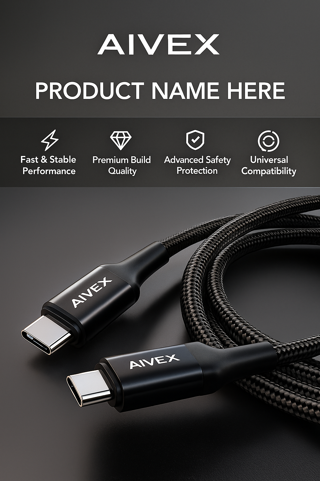 AIVEX USB-C to C Cable